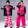 Kläder sätter barn Hip Hop Outfits Tryckt Sweatshirt Boys Street Dance Pullover Pink Cargo Pants Girls Streetwear Kids Jazz Clothes Sets 231031