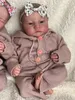 Dolls NPK 19inch Already Painted Finished Reborn Baby Doll Levi Awake Sleeping born 3D Skin Visible Veins 231031