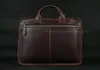 Briefcases Luxury Genuine Leather Men Briefcase Business Bag Leather portfolio Laptop Bag Shoulder Messenger Bag male Document Office bag 231101