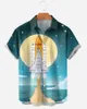 Chemises décontractées pour hommes hawaïen surdimensionné imprimé à manches courtes d'été plage fleur chemise coréenne pour le confort respirabilité style chinois