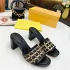 sandlas designer shoes women slipper sandals letter slippers high heels straw shoes flats with box