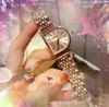 Haute qualité Top modèle femmes montre 30mm petit cadran de réservoir romain horloge squelette Bracelet en acier inoxydable couleur or rose argent mignon Quartz batterie chaîne montre-bracelet