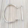 Ciondoli fai-da-te malocchio creazione di gioielli forniture UNO de 50 Bracciale in argento sterling 925 per donne braccialetti di gelatina perline a catena a mano in rilievo311A