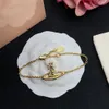 Bracelets de charme de designer letra Vivian Chokers Luxury Women Fashion Jewelry Metal Pearl Bracelet Cjeweler Westwood BVHJBJ