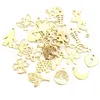 10pcs/lot 316 Stainless Steel Gold Plated Tree Moon Butterfly Small Charms Pendant For Necklace DIY Jewelry Making Fashion JewelryCharms
