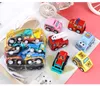 Modèle moulé sous pression 6 pièces jouets de voiture à tirer magasin de machines mobiles véhicule de Construction camion de pompier Taxi bébé Mini cadeau enfants GYH 230331