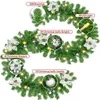 Decorazioni natalizie 2.7M Chiave per decorazione ghirlanda natalizia LED Decorazione ghirlanda LED verde Banner ghirlanda natalizia artificiale per albero di Natale 231101