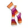 Men's Socks Lesbian () Pride Large Flag Adult Stockings Not Easy To Pilling For Daily Matching Thigh High All Seasons