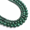 Loose Gemstones Natural Malachite Peacock Stone Round Spacer Beads For Jewelry Making Handmade DIY Bracelets Necklaces 15 Inches