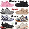 Casual schoenen luxe designer merktrack 3 3.0 Men dames roze wit zwart sneakersgomma lederen trainer nylon gedrukt platform