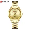 Dameshorloges CURREN dameshorloge voor dames mode retro vrouwelijk waterdicht staal quartz kerst relgio feminino 9007 231101