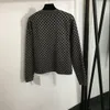 Giacche da donna Cappotto da donna Francese retrò piccola fragranza monopetto versione H giacca a maniche lunghe filato lavorato a maglia scozzese versione H cardigan top 231101