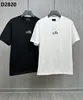 24SS Brand Men T-shirt Designer D2 Mens Polo Shirt Topps Luxury Dsquare Print Shorts O-Neck Kort ärm Mens Shirts DT2024 DSQ Streetwear Tee Shirts Clothes RCJT001