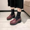 Отсуть обувь японская ретро ежедневная лолита JK Girl's Girl's усиливающиеся мори базовые женские каблуки униформа косплейная студенческая платформа высокая 6,5 см
