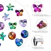 Corazón multicolor Costilla colgante de vidrio Beedfly Charmas de estrella de cristal para mujeres Joyas haciendo collares de bricolaje hallazgos de aretes de moda