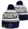 Dallass Beanie Vailies Dal Sox La NY Północnoamerykańska drużyna baseballowa Patch Patch Winter Wool Sport Krat Kapelusz Pom Czaszki A13