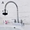 Rubinetti della cucina Rubinetto a doppia maniglia Doppio foro In lega di zinco Lavello con acqua fredda in acciaio inossidabile Miscelatore da piano Accessori idraulici