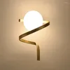 Wall Lamp Nordic Glass For Bedside Living Dining Room Background Stair Aisle Luxury Modern G9 Scomce Home Decor Luster