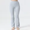 Leggings de yoga de verano para mujer, pantalones acampanados, cintura alta, compresión abdominal ajustada para mostrar la figura, pantalones deportivos de yoga, traje de yoga LL