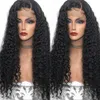 Curly Human Hair Wigs For Women 13x4 HD Deep Wave Spets Frontal Wig Pre Plucked 30 tum Brasiliansk vattenvåg 4x4 Spetsstängning Wig Wig