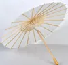 60 adet Gelin Düğün Şemsiye Beyaz Kağıt Şemsiye Güzellik Öğeleri Çin Mini Zanaat Şemsiye Çapı 60 cm 20 cm 30 cm 40 cm