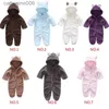 Monos de 0 a 12 meses, peleles de invierno para bebés, mono con capucha de manga larga, ropa para niños pequeños, mono OutfitL231101