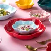 Bowls Creative Colorful Cartoon Flower Type Ceramic Bowl Cute Kids Tableware Salad Fruit Kitchen Cooking Dishes Utensils