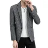 Ternos masculinos M-4XL Mens Blazers Casaco Outono Inverno Masculino Terno Jaquetas Único Breasted Sólido Slim Casamento Coreano Outerwear Top Roupas Hw85