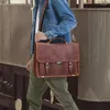 Maletines de cuero genuino de lujo para hombre, bolso para ordenador portátil, bolsos de mensajero de negocios de piel de vaca, bolso de hombro único de alta calidad