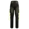 Mäns jeans Herrens personliga patch Multi Pocket Perforated Ragged Edge Work Jeans Street Fashion Hip Hop Autumn 231101