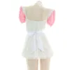 Ani 2022 nuova ragazza Anime giapponese Kawaii cameriera uniforme Cosplay donna carino peluche camicia da notte casa Pamas Lingerie Costume