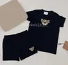 Baby Clothing Sets Summer Luxury Print Tracksuit 100% Cotton Kids Boys Girls Short Sleeve T-shirts with Shorts 2pcs Sets Infant Children Clothes