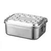 Dinnerware Sets Box Lunch Bento Stainless Steel Container Containers Metal Compartments Snack Handle Containe Camping Be Tiffin Work Single