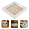 Dinnerware Sets Wooden Pallet Trays Serving Fruit Holder Water Cup Decorative Party Kitchen Bread Rectangular Plate