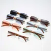 30% rabatt på lyxdesigner Nya herr- och kvinnors solglasögon 20% rabatt på mode Super Clear Frameless Ocean Slice Trimning Trend 7533