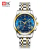 Wristwatches Men Watch Top Mechanical Automatic Watches Calendar Moon Phase Luminous 316L Steel Waterproof Wristwatch Clock Gif