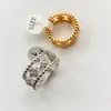 Adita Clover Classic Style Replica Gold Gold 14K US rozmiar 6789 Pinę Pierścień dla kobiet Pierścień Never Fade Premium Prezent 999