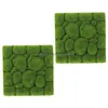 Flores decorativas grinaldas flores decorativas 2 pcs espuma reunindo simation musgo fundo verde parede falso grama decoração falso painel ar dhfnv