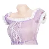 Ani Anime Castle princesse violet manches bouffantes robe uniforme Costumes femmes épaules nues chemise de nuit Pamas tenue Cosplay cosplay