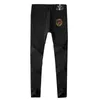 Hiver automne noir jean hommes coréen Slim Fit petit pied broderie lavage haut de gamme pantalons pour hommes