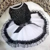 Vêtements de chien jupe fil animal de compagnie belle douce petite robe de mariée durable pour l'anniversaire