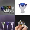 Hot Selling Smoking Pieces 14mm Bowl and 18mm Male Glass Bowl with Flower Snowflake Filter Bowls for Glass Water Bongs Bongs Smoking Bowls