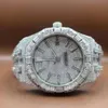 Relógio Iced Out Moissanite Diamond VVS Aço Inoxidável VVS Relógio Moissanite Personalizado para Homens