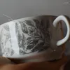 Tassen Untertassen Charme Vintage Kaffeetasse Kreativer Griff Nordische Keramik Tee Reise Tazas De Ceramica Wanddekoration