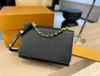 Women Bags Designer shoulder bag Popular twist bags leather small square Designers bag Metal long chain buckle Simple fashion