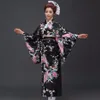 Abbigliamento etnico Moda Tendenze nazionali Donna Sexy Kimono Yukata con Obi Abito da sera novità Costume cosplay giapponese Floreale Taglia unica 230331