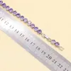 Bangle Xutaayi Purple Trendy 2023 Cubic Zirconia Jewelry Silver Color Round Charm Cz Crystal Female Armband Bangles For Women