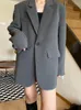 Damenanzüge UNXX Ankunft Frühling Herbst Schwarz Grau Frauen Blazer Mantel Langarm Single Button Büro Damen Business Wear Formelle Jacke