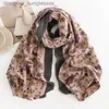 Scarves 2023 Autumn Winter Floral Head Scarf Elegant Ladies Scarf Warm Printed Cashmere Ladies Warp Knitted Scarf Shl For Women HijabL231101