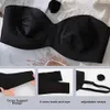 Reggiseni Supporto completo Antiscivolo Convertibile Reggiseno a fascia Push up senza spalline Taglie forti Senza ferretto Levigante Non imbottito 231031